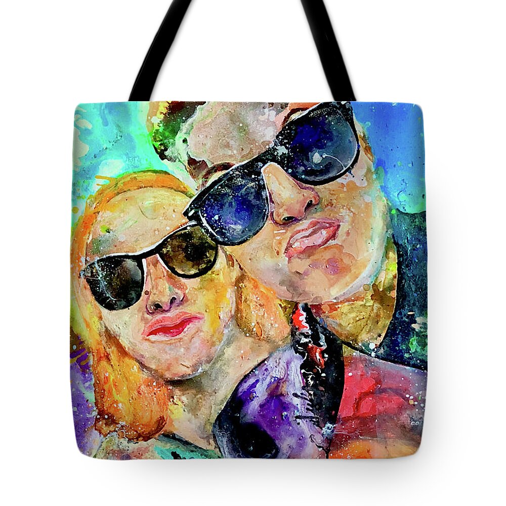People Portrait Tote Bag featuring the painting Happy Anniversary by Kasha Ritter