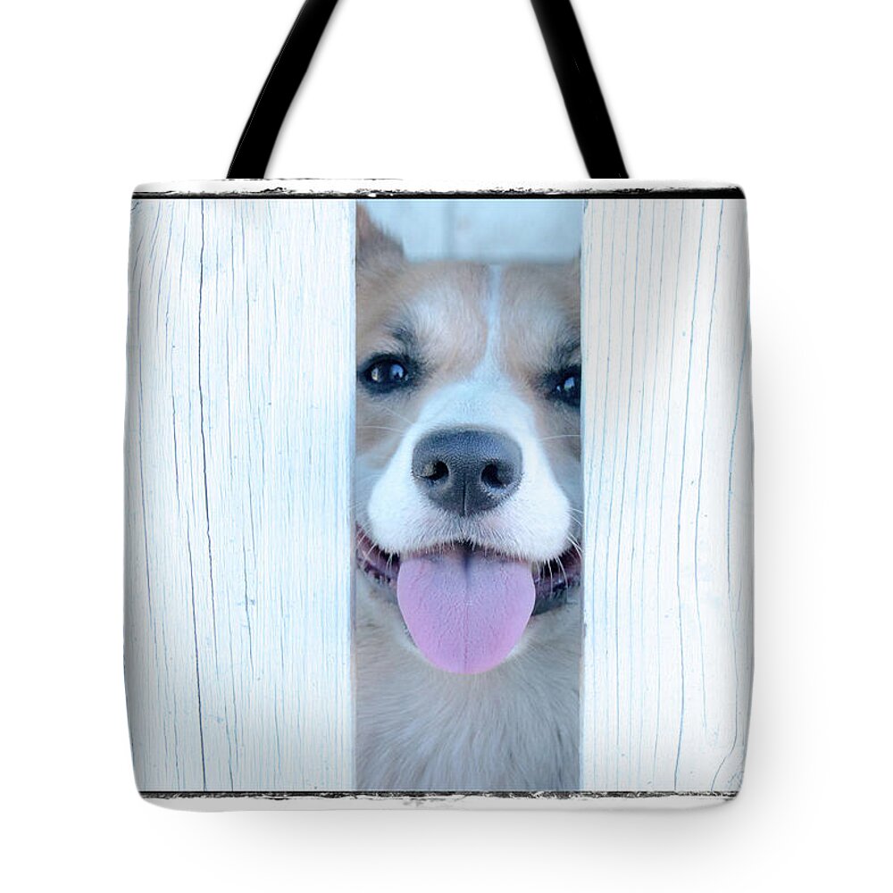 Happy Tote Bag featuring the photograph Happy Corgi by Mick Anderson