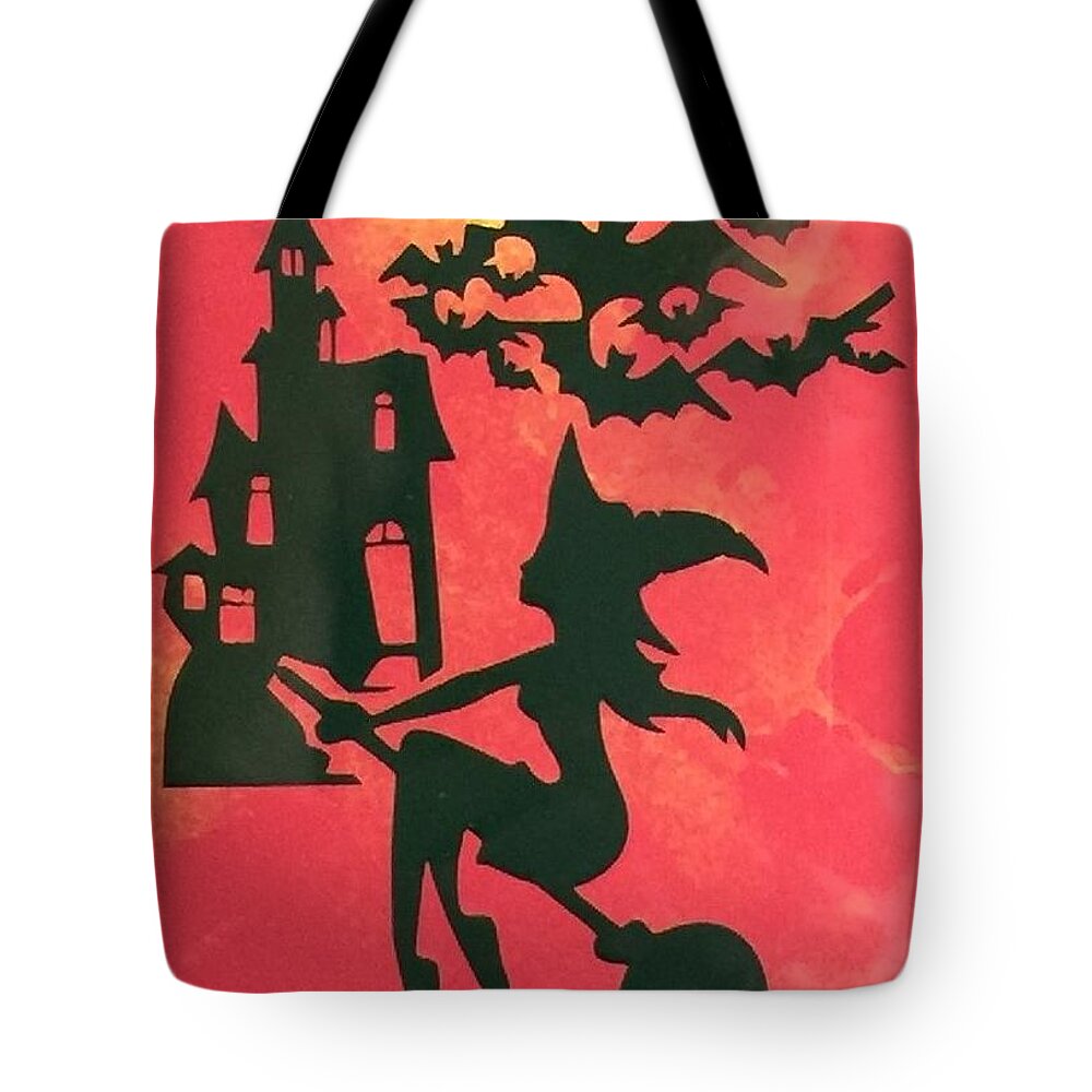 Art Tote Bag featuring the mixed media Happy Halloween by Ryszard Ludynia