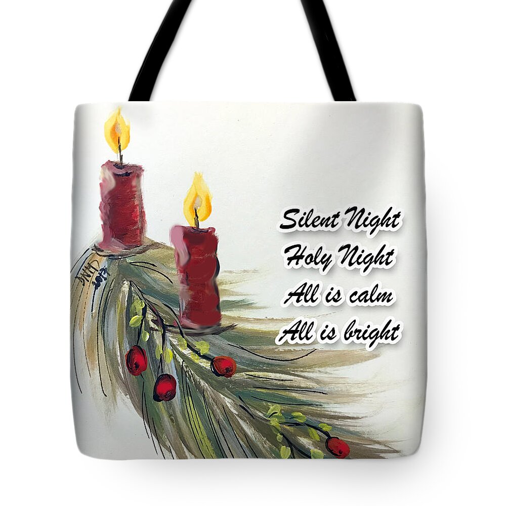 Holidays Tote Bag featuring the painting Happy Holidays by Dorothy Maier