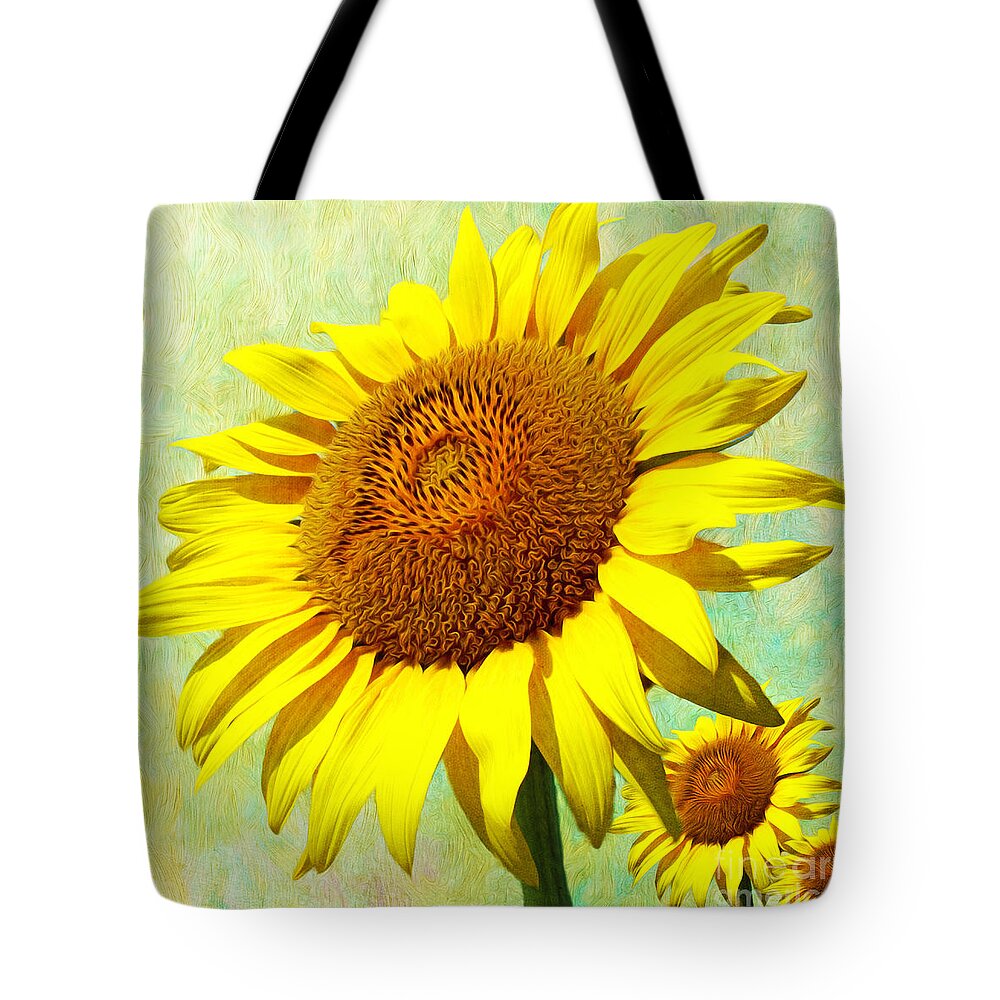 Sunflower Tote Bag featuring the photograph Happy Sunflower Day by Laura D Young
