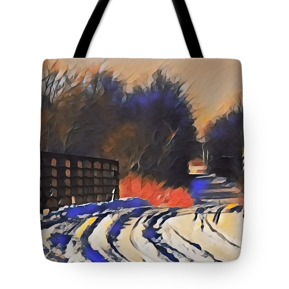Bridge Tote Bag featuring the photograph Happy Trails by Kimberly Woyak