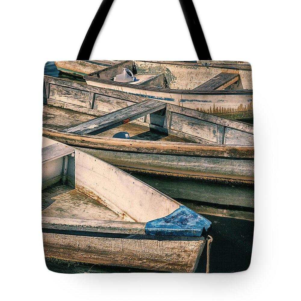 Boats Tote Bag featuring the photograph Harbor Boats by Timothy Johnson