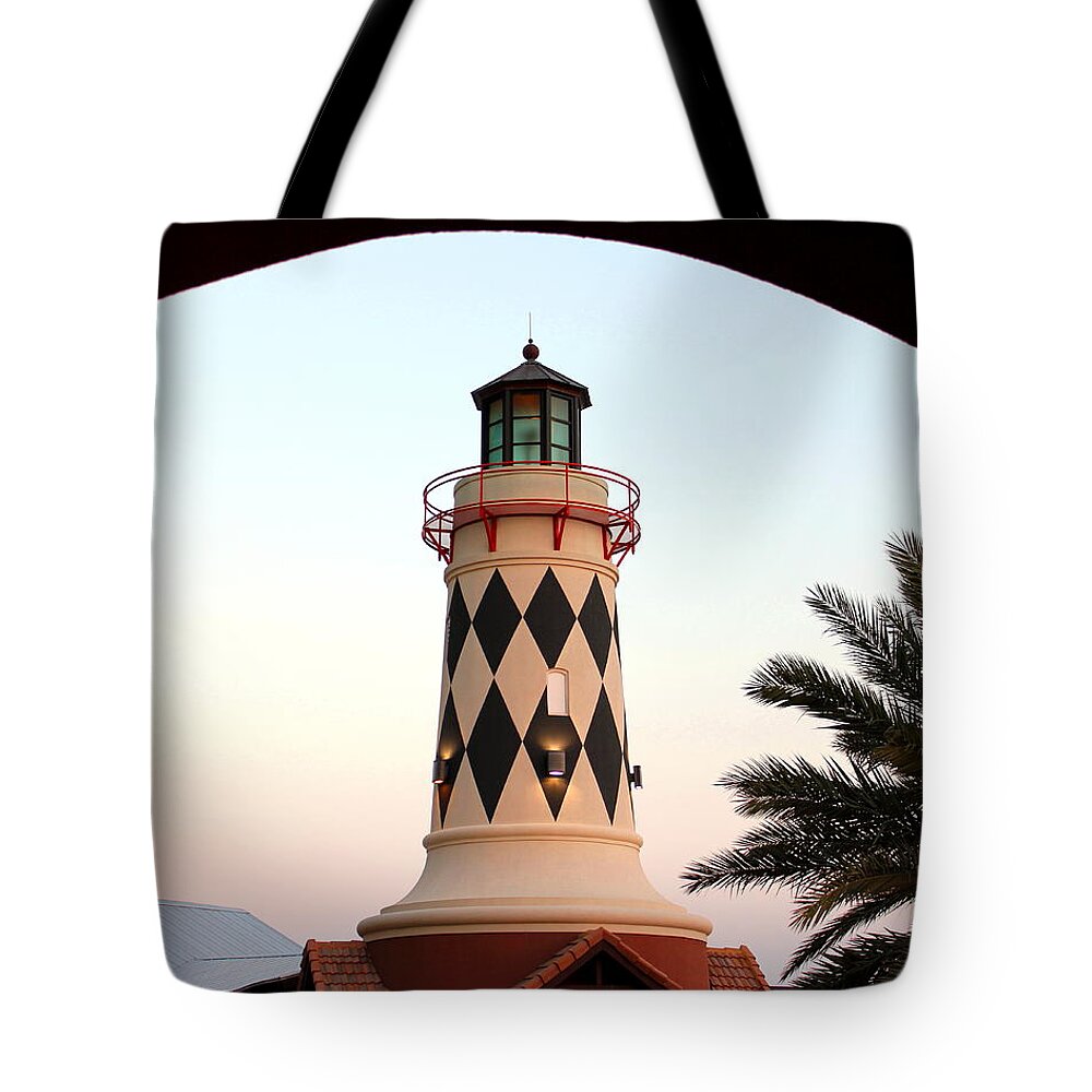 Destin Tote Bag featuring the photograph Harbor Tower by Larry Beat