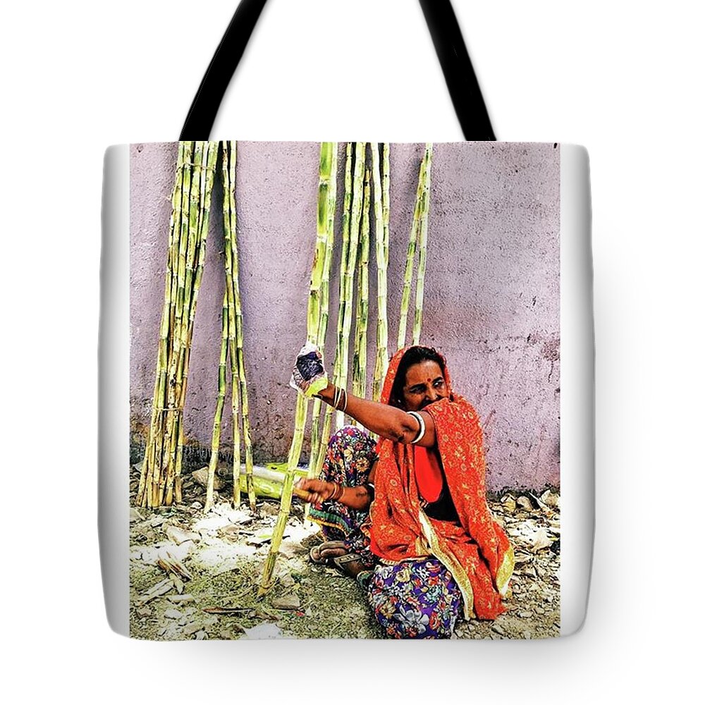 Mobilephotography Tote Bag featuring the photograph Hardworking Woman Making Other's Life by Manthan Patel