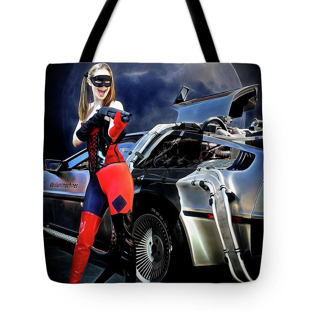 Harlequin Tote Bag featuring the photograph Harlequin Time by Jon Volden