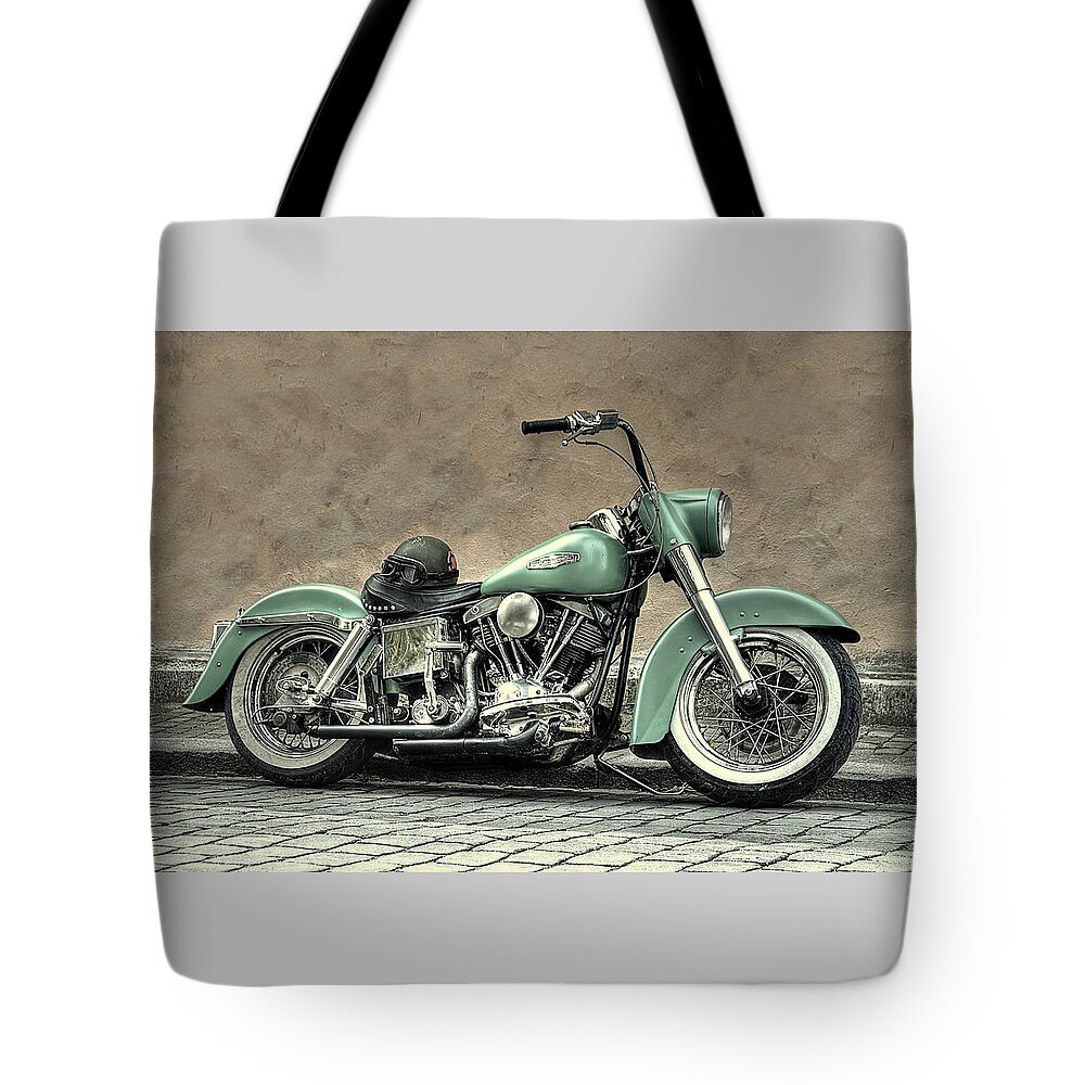Harley Davidson Tote Bag featuring the photograph Harley Davidson Classic by Movie Poster Prints