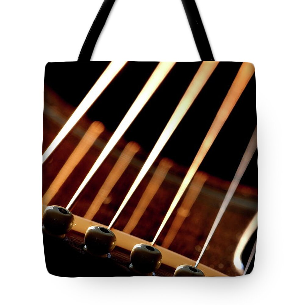 Music Harmonics Music Guitar Strings Song Melody Tote Bag featuring the photograph Harmonics #2 by Ian Sanders