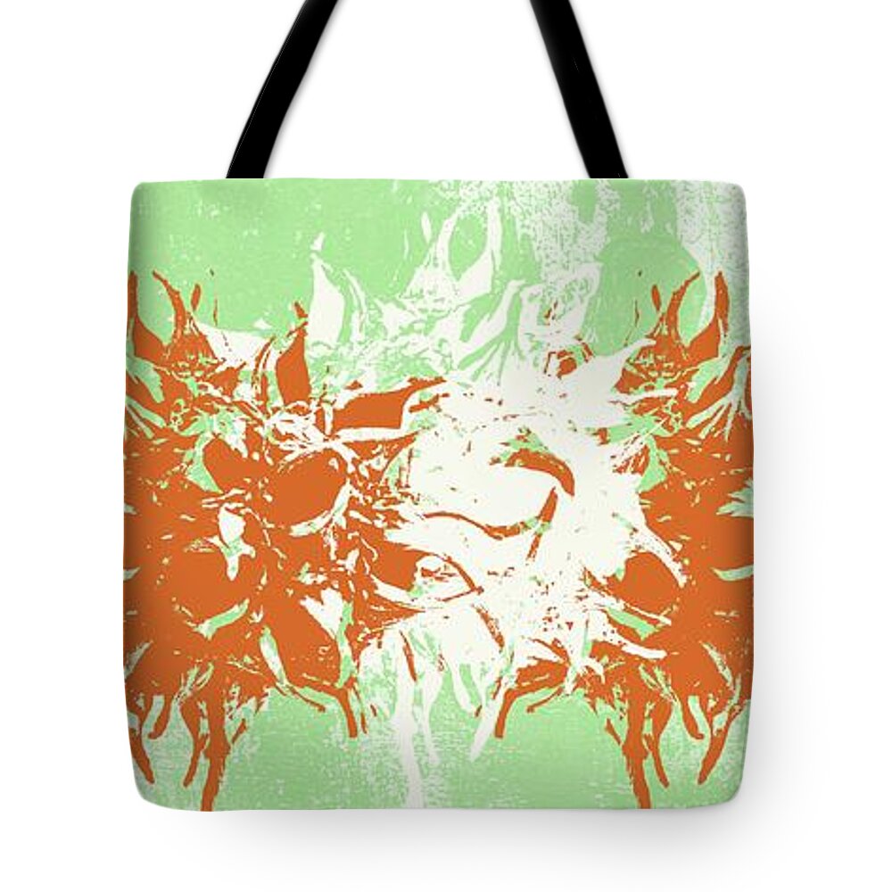 Harmony Tote Bag featuring the mixed media Harmony by Linda Woods