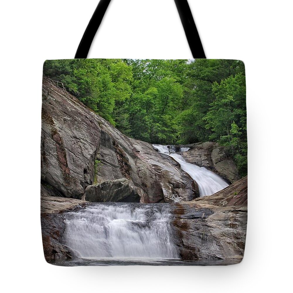 Harper Creek Falls Tote Bag featuring the photograph Harper Creek Falls by Chris Berrier