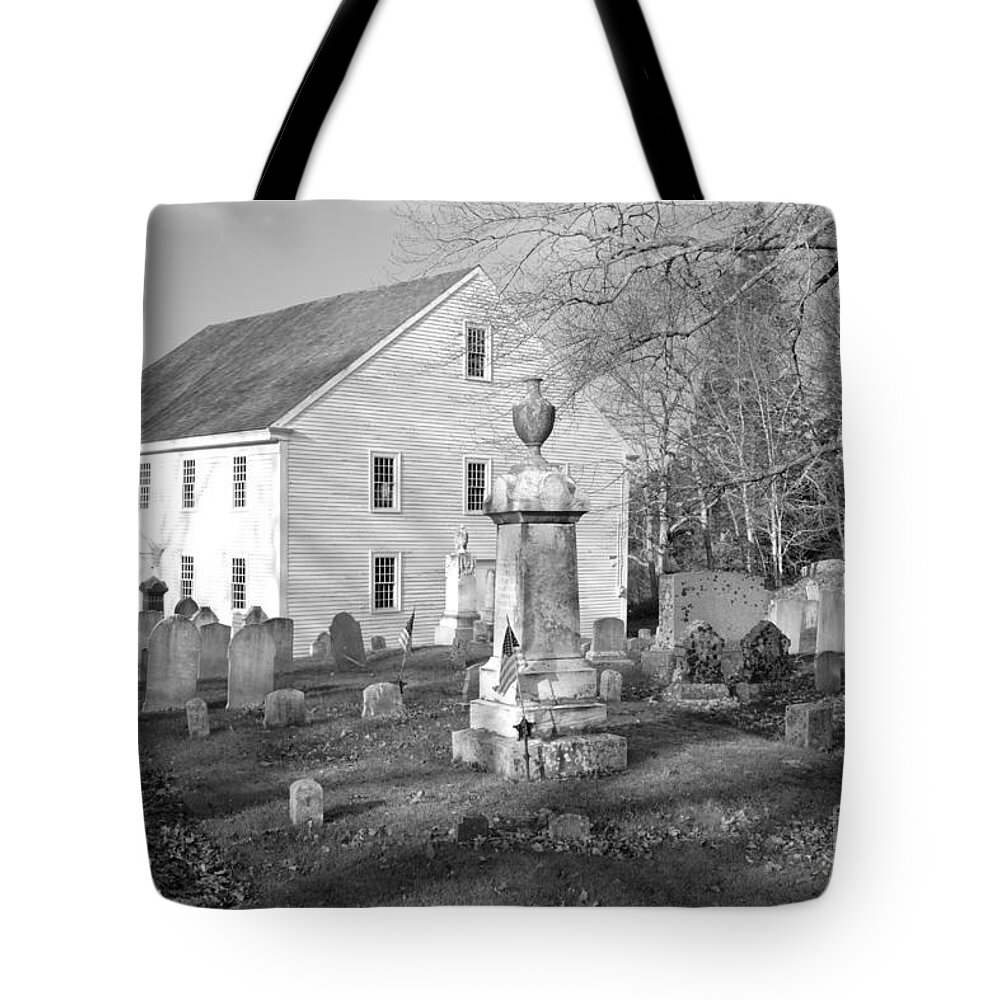 Maine Tote Bag featuring the photograph Harrington Meetinghouse -Bristol ME USA by Erin Paul Donovan