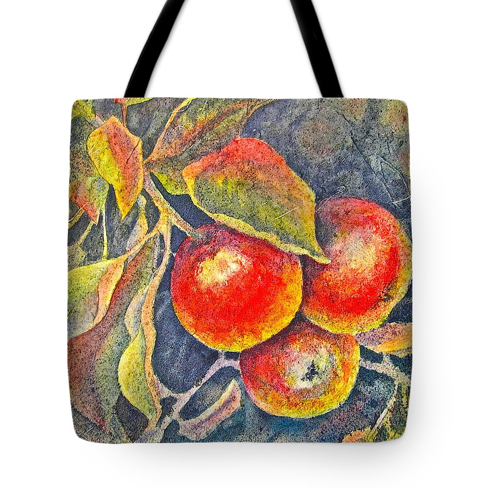 Watercolor Tote Bag featuring the painting Harvest Time by Carolyn Rosenberger