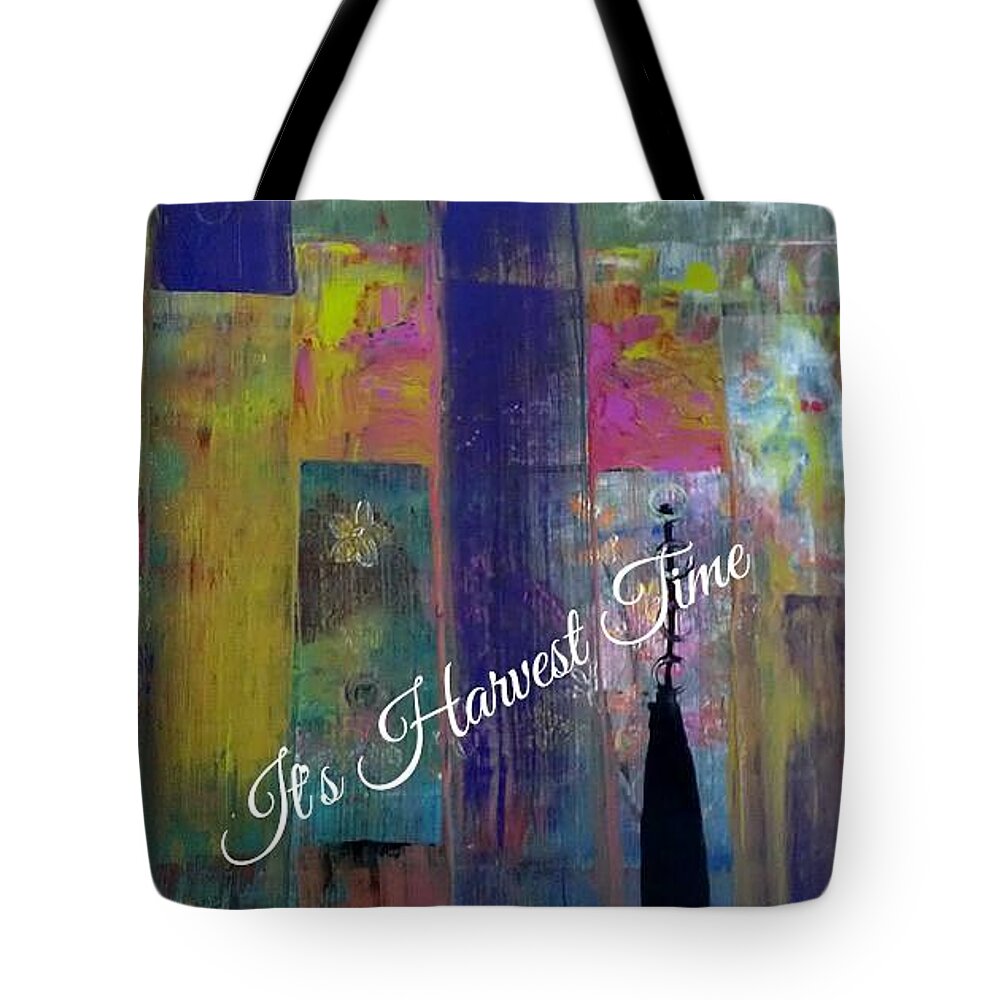Harvest Tote Bag featuring the painting Harvest Time Jubilee by Kelly M Turner