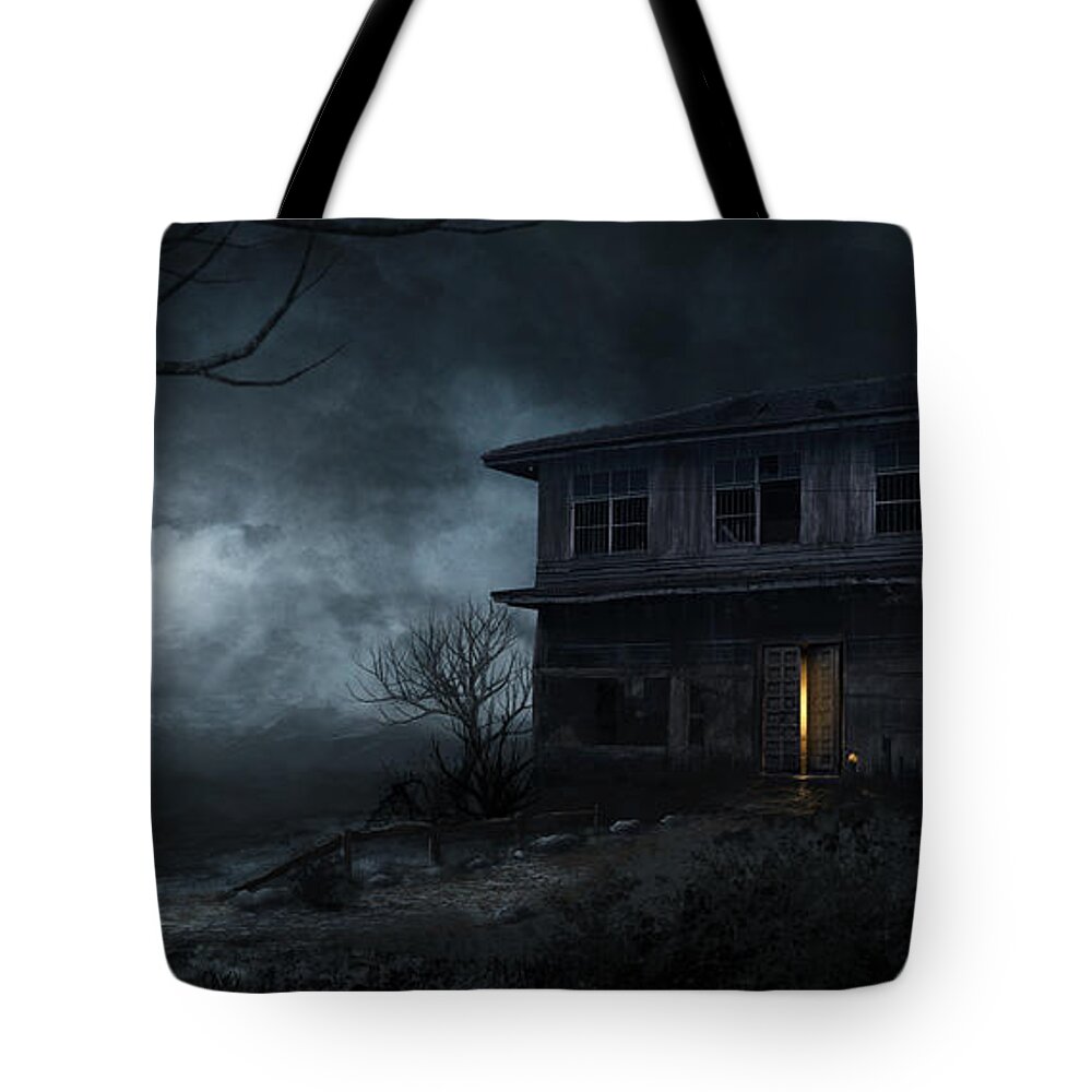Haunted Houses Tote Bags