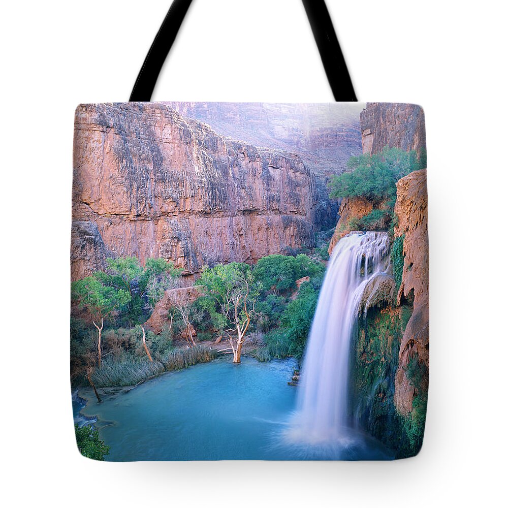 Havasu Tote Bag featuring the photograph Havasu Falls by Mark Miller