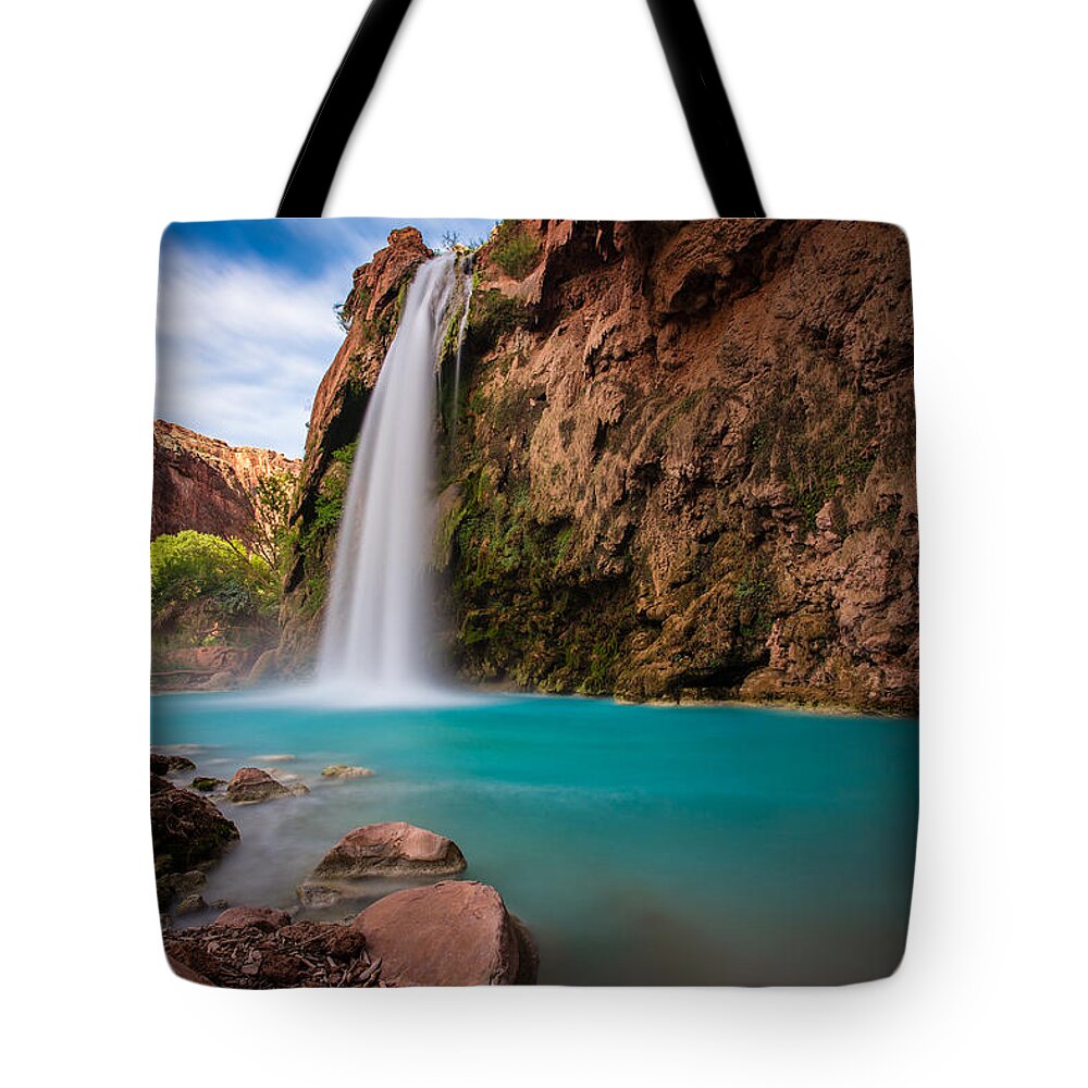 Havasu Falls Tote Bag featuring the photograph Havasu Falls by Adam Mateo Fierro