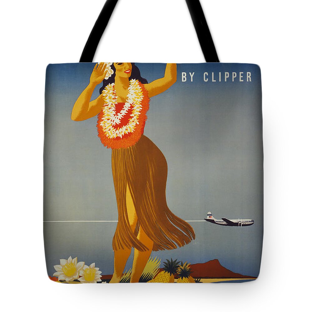 Hawaii Tote Bag featuring the digital art Hawaii by Clipper by Georgia Clare