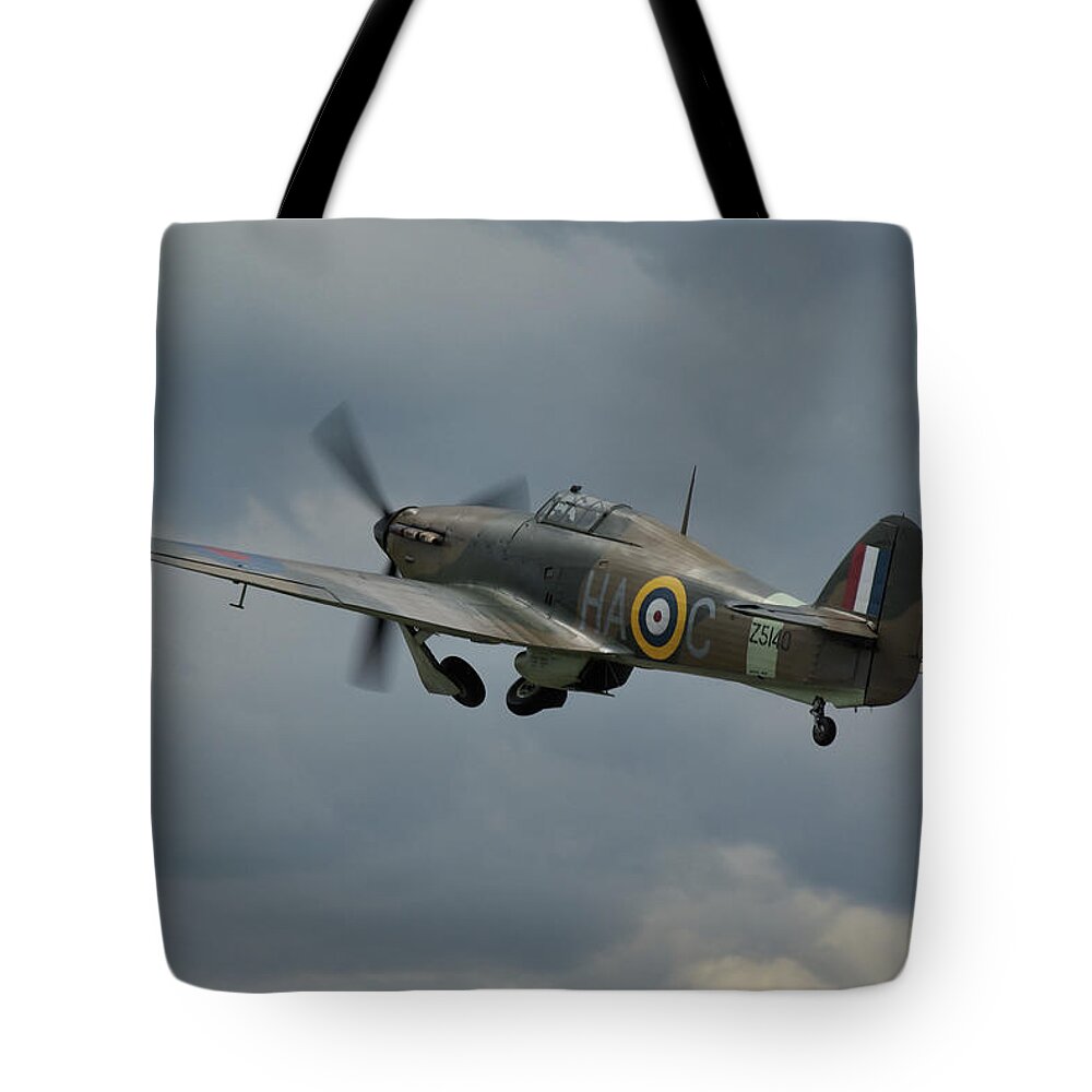 Hawker Tote Bag featuring the photograph Hawker Hurricane Mk XII by Tim Beach