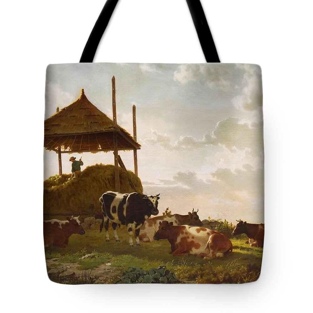 William Tylee Ranney(american Tote Bag featuring the painting Haying Time by MotionAge Designs
