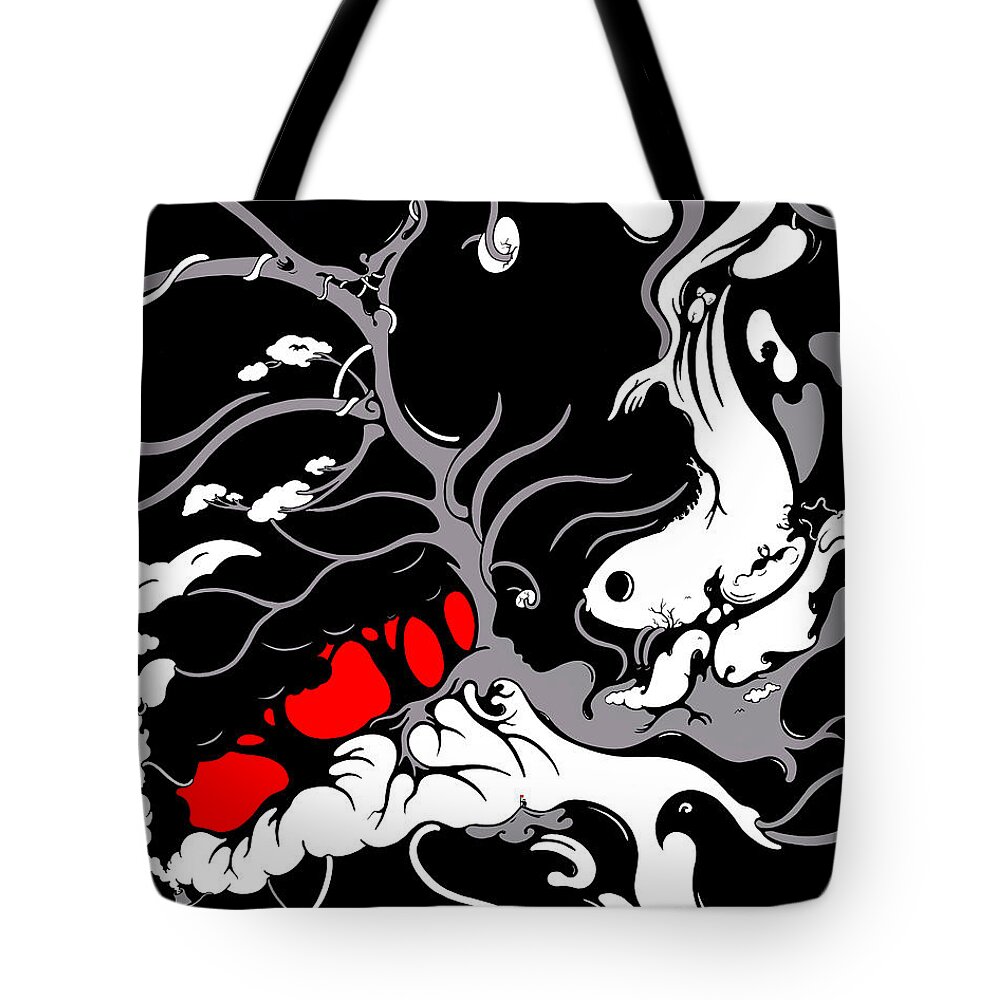 Female Tote Bag featuring the digital art Head Case by Craig Tilley