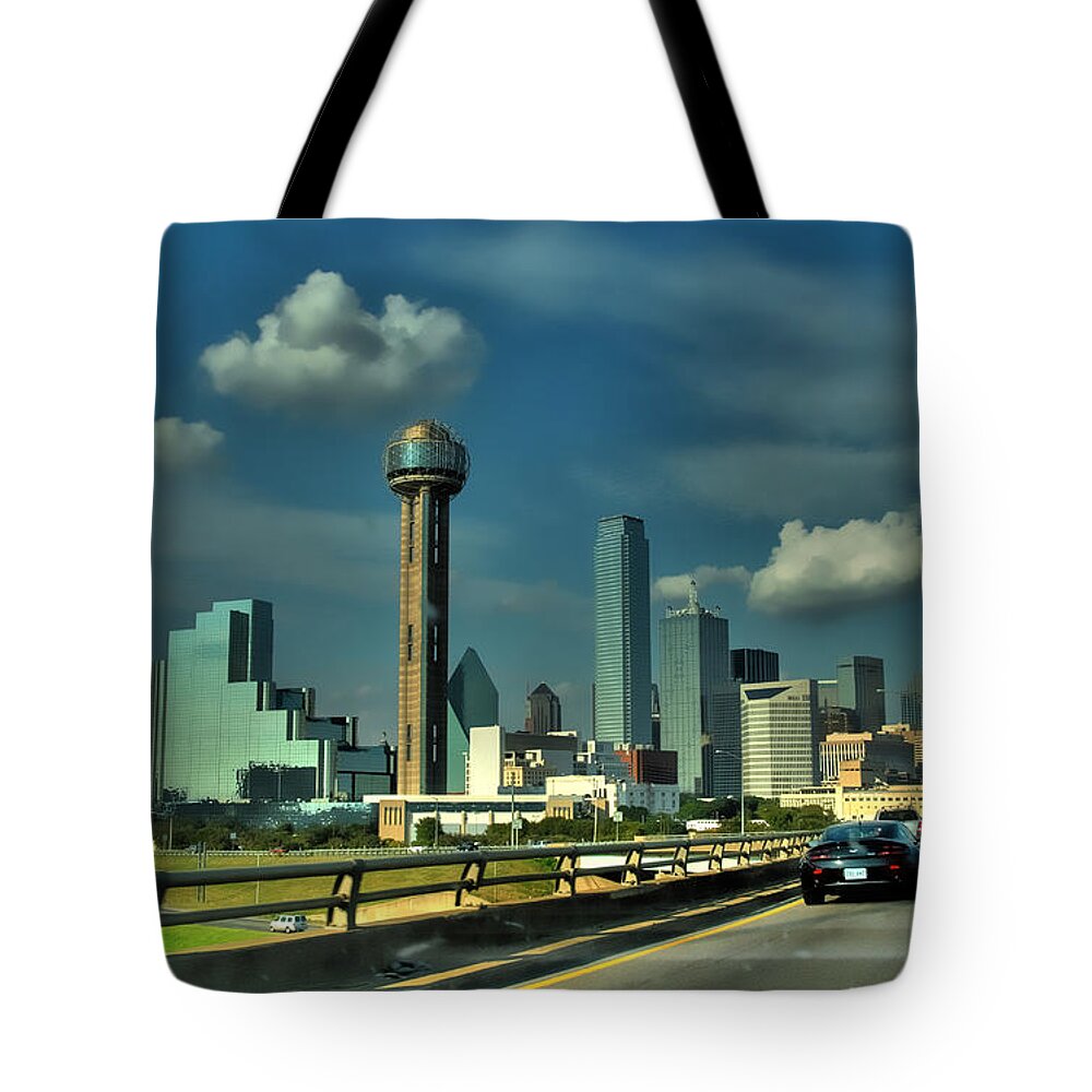 Texas Tote Bag featuring the photograph Heading to Downtown Dallas by Dyle  Warren