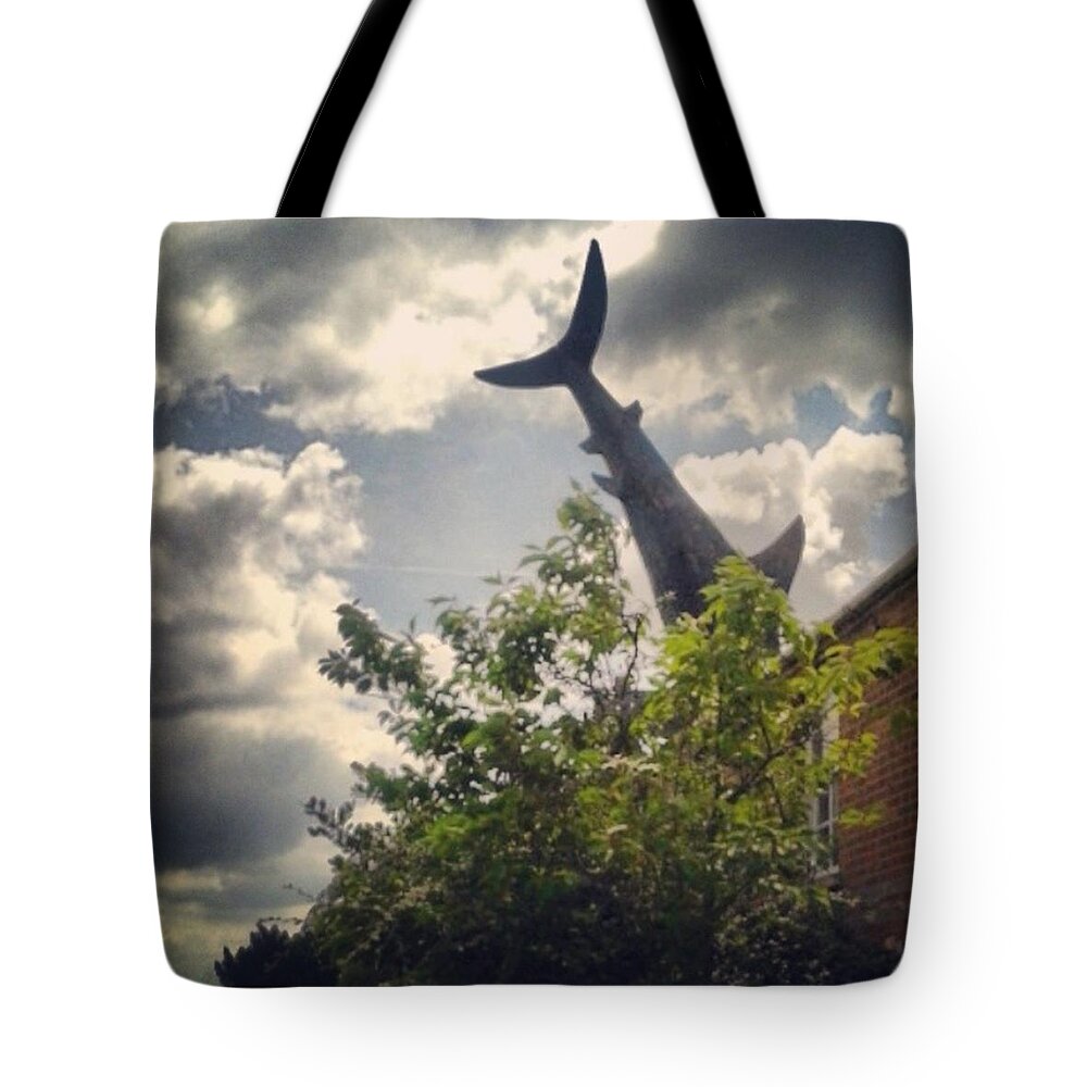Summer Tote Bag featuring the photograph The Famous Shark House by Katie Greenwood