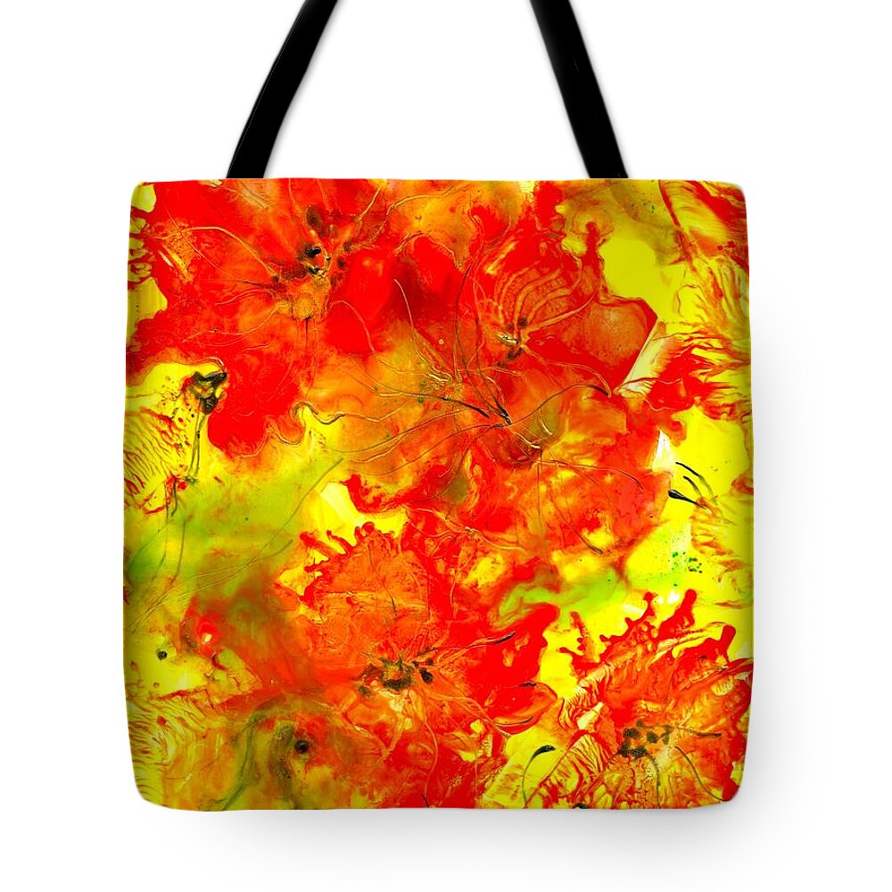 Healing Tote Bag featuring the painting Healing 080109 by Heather Hennick