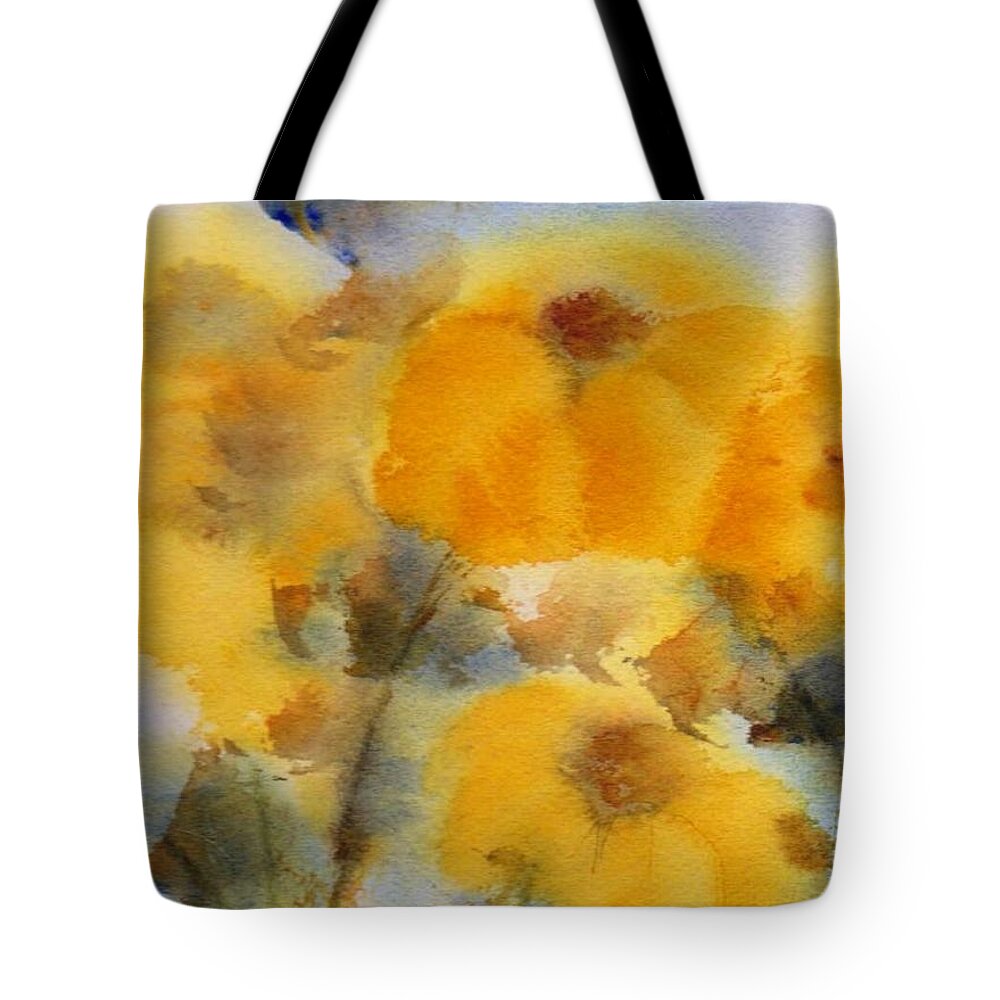 Floral Tote Bag featuring the painting Healing Garden by Anne Duke