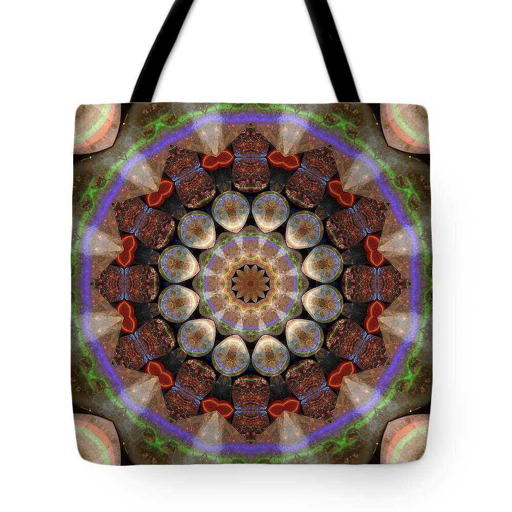 Prosperity Art Tote Bag featuring the photograph Healing Mandala 30 by Bell And Todd