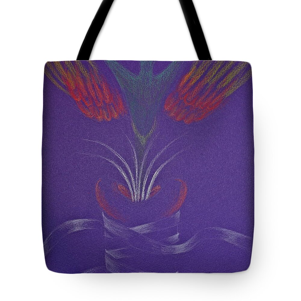 Healing Tote Bag featuring the drawing Healing by Michele Myers