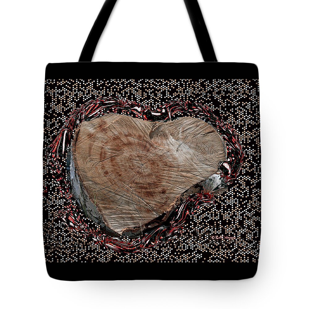Cut Wood Tote Bag featuring the photograph Heart of the Matter by Kae Cheatham
