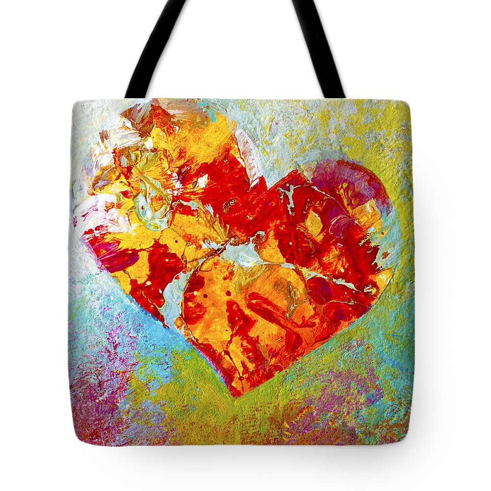Heartfealt Tote Bag featuring the painting Heartfelt I by Marion Rose