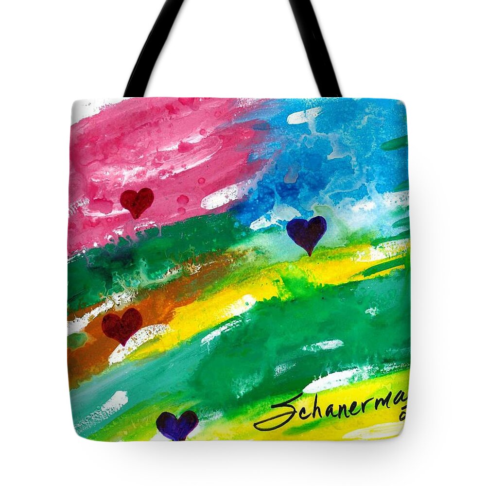 Watercolor Art Tote Bag featuring the painting heARTs Of The Sea by Susan Schanerman