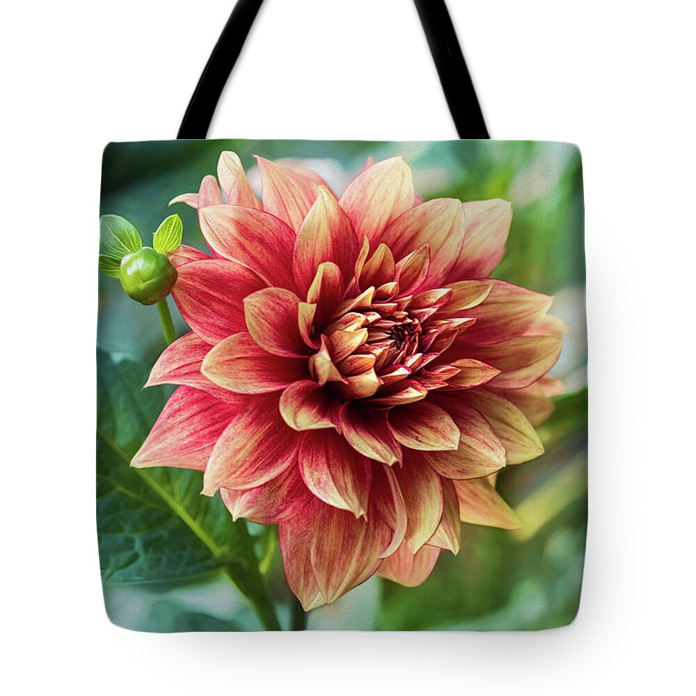 Dahlia Tote Bag featuring the photograph Heat of Summer by Erika Fawcett