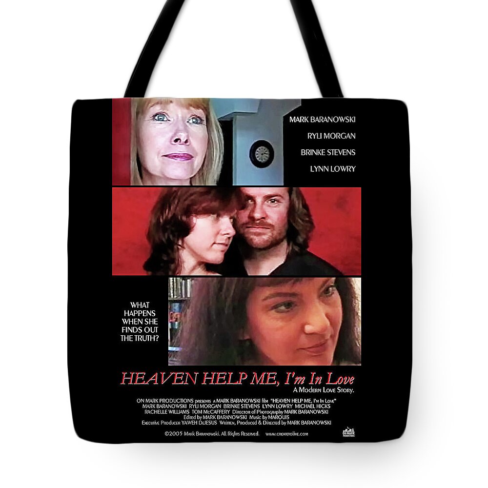 Movie Tote Bag featuring the digital art Heaven Help Me, I'm In Love Poster A by Mark Baranowski