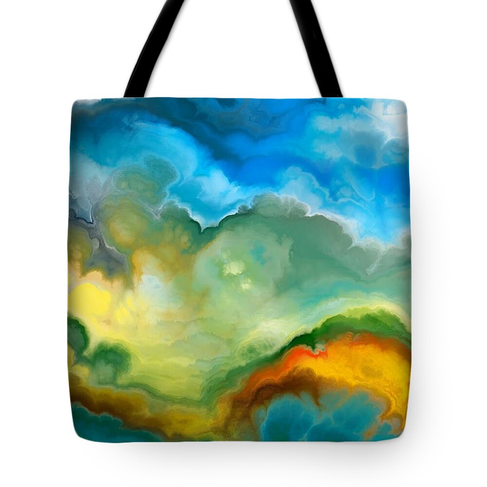 Abstract Tote Bag featuring the digital art Heaven of Heaven by Jury Onyxman