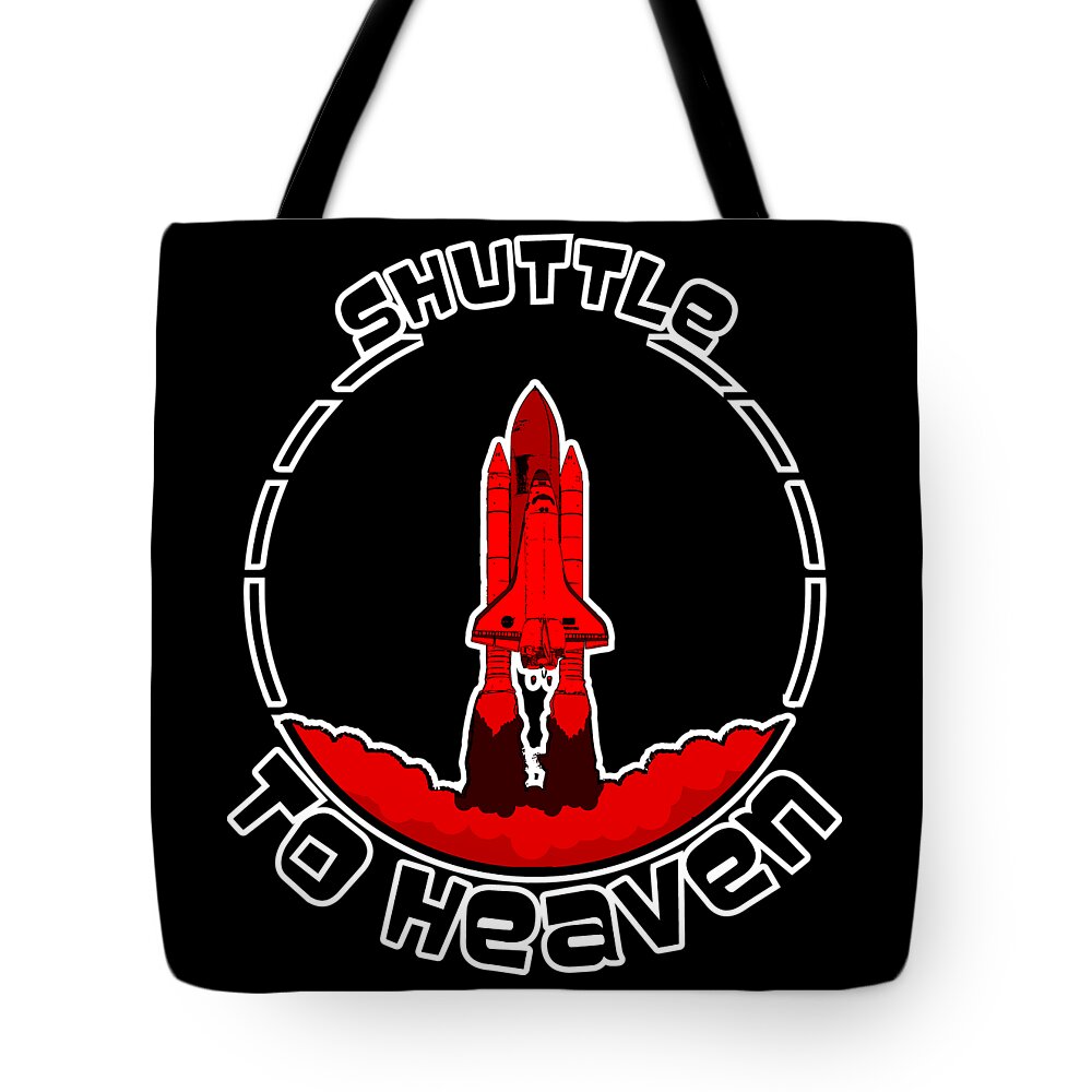 Shuttle Tote Bag featuring the digital art Heavens Shuttle by Piotr Dulski