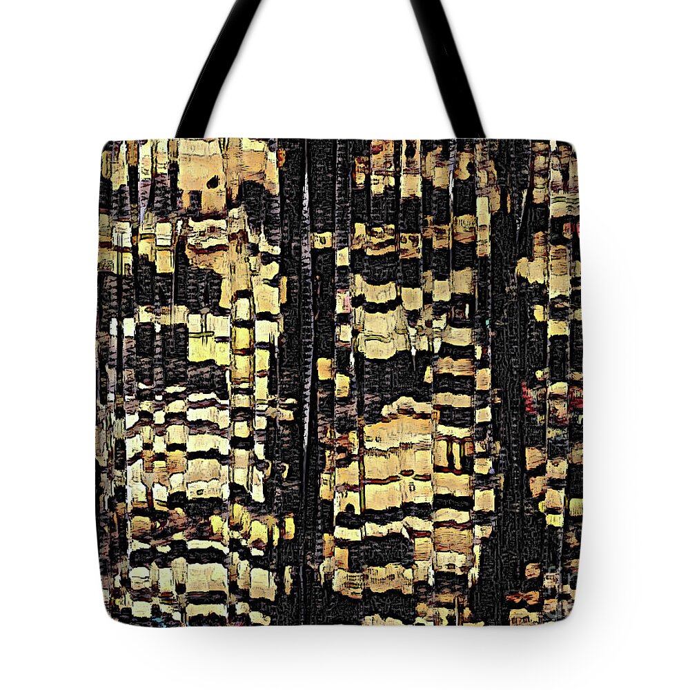 Vcr Tapes Tote Bag featuring the digital art Heavy Digital Abstract by Phil Perkins