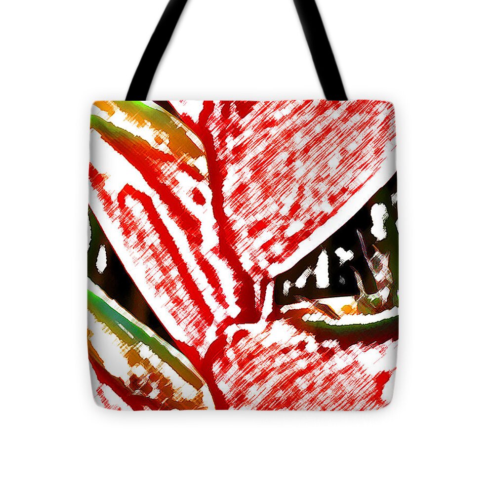 Heliconia Tote Bag featuring the digital art Heliconia 3 by James Temple