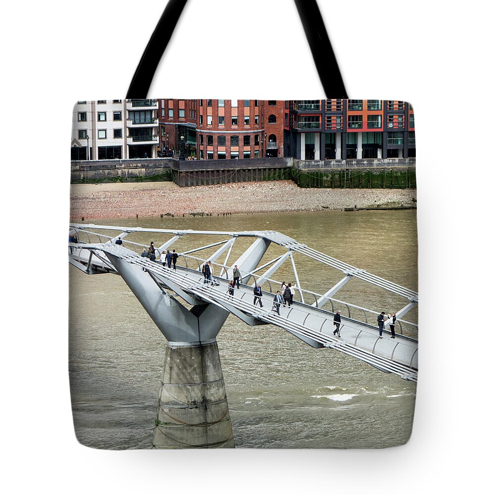 Millenium Bridge Tote Bag featuring the photograph Helping Hand by Jessica Levant