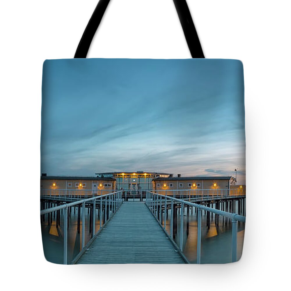 Sweden Tote Bag featuring the photograph Helsingborgs Cold Bathhouse Panorama by Antony McAulay