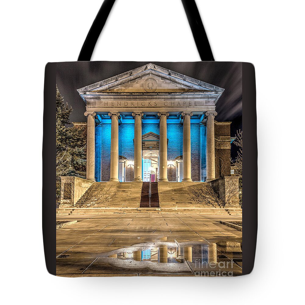 Campuses Tote Bag featuring the photograph Hendricks Chapel by Rod Best
