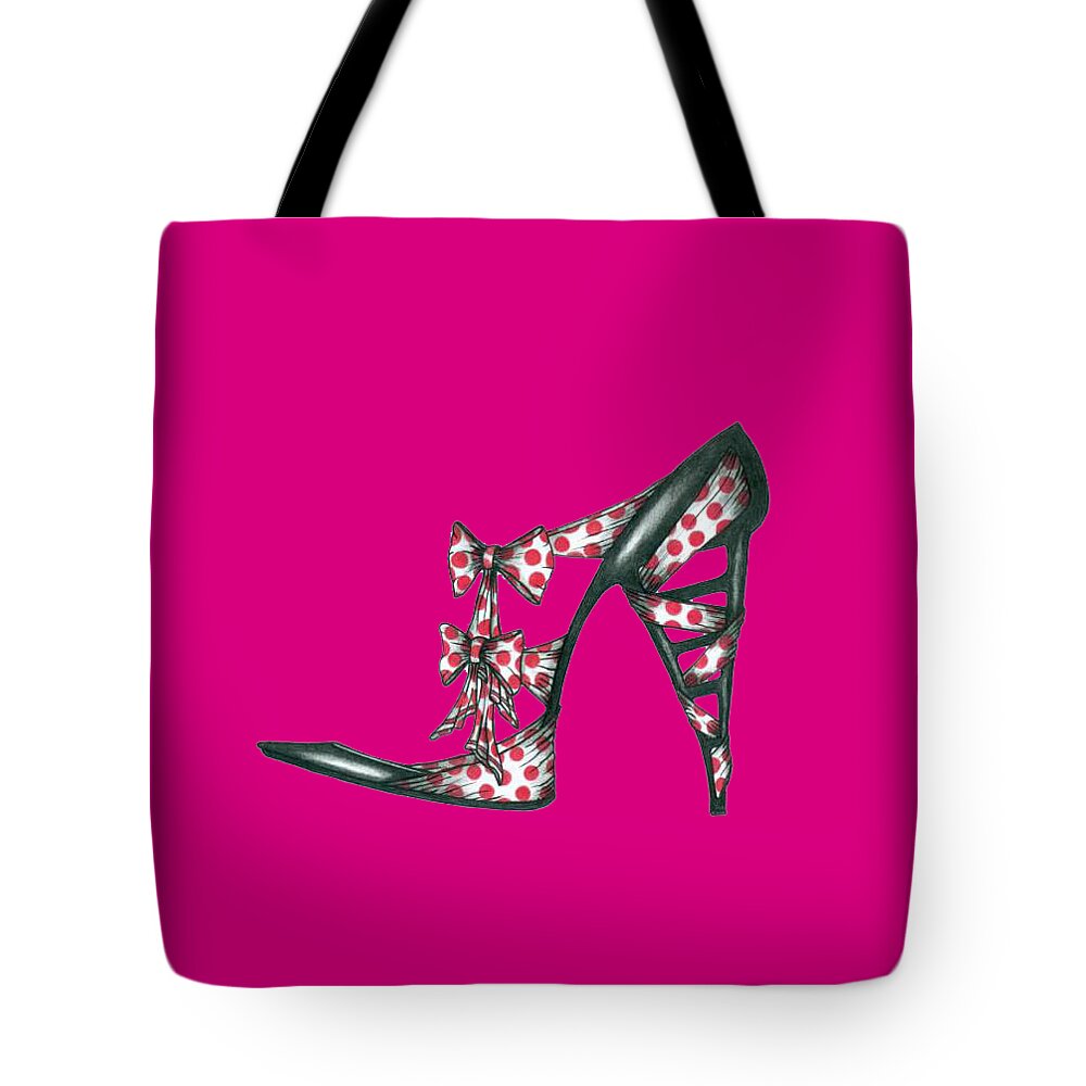 Shoes Tote Bag featuring the painting Her Shoe #1 by Herb Strobino
