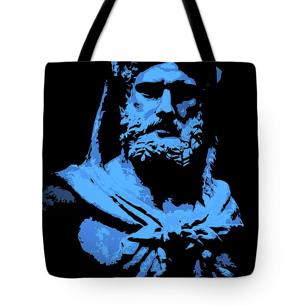 Warrior Tote Bag featuring the painting Heracles, the Divine Hero by AM FineArtPrints