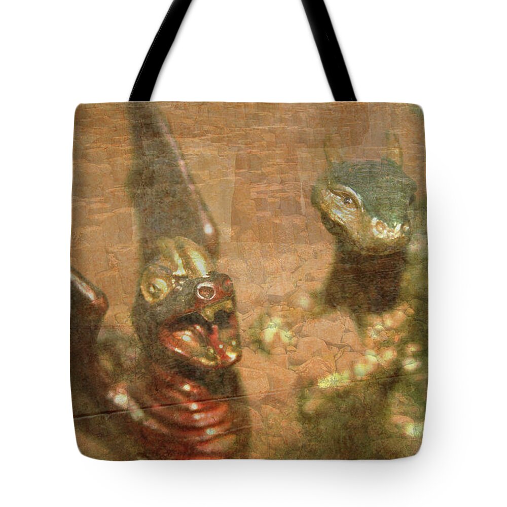 Photoshop Tote Bag featuring the photograph ....Here there be Dragons by Martina Fagan