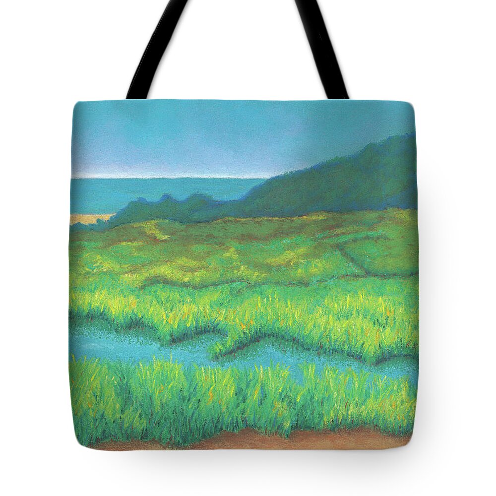 Art Tote Bag featuring the pastel Heron's Home by Anne Katzeff