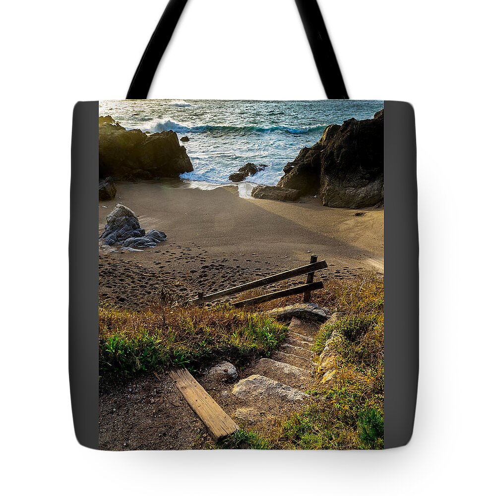Point Lobos Tote Bag featuring the photograph Hidden Beach by Derek Dean