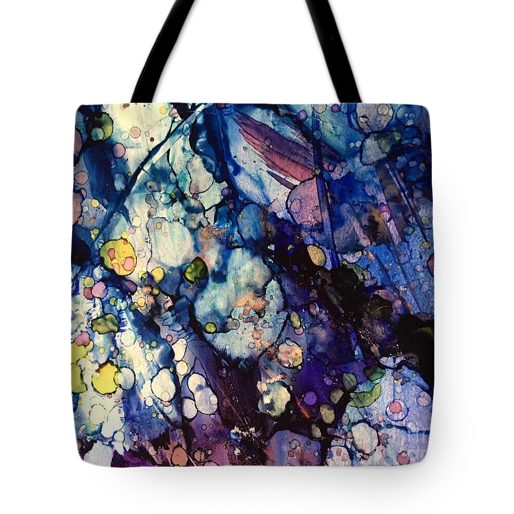 Abstract Painting. Tote Bag featuring the painting Hidden Meaning by Nancy Koehler