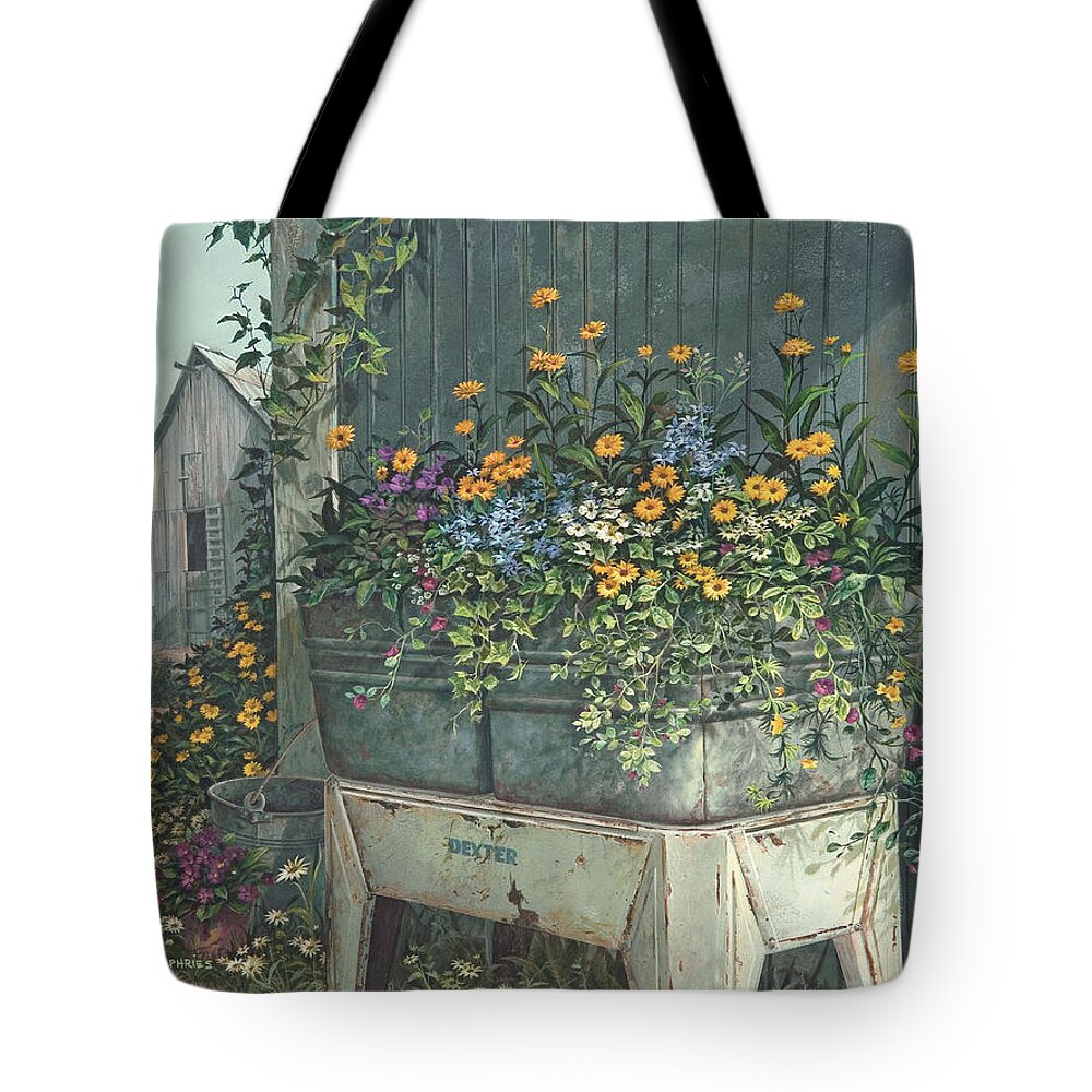 Michael Humphries Tote Bag featuring the painting Hidden Treasures by Michael Humphries