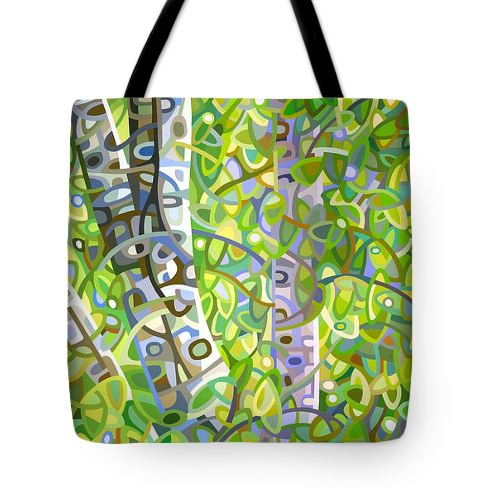 Summer Tote Bag featuring the painting Hide and Seek by Mandy Budan